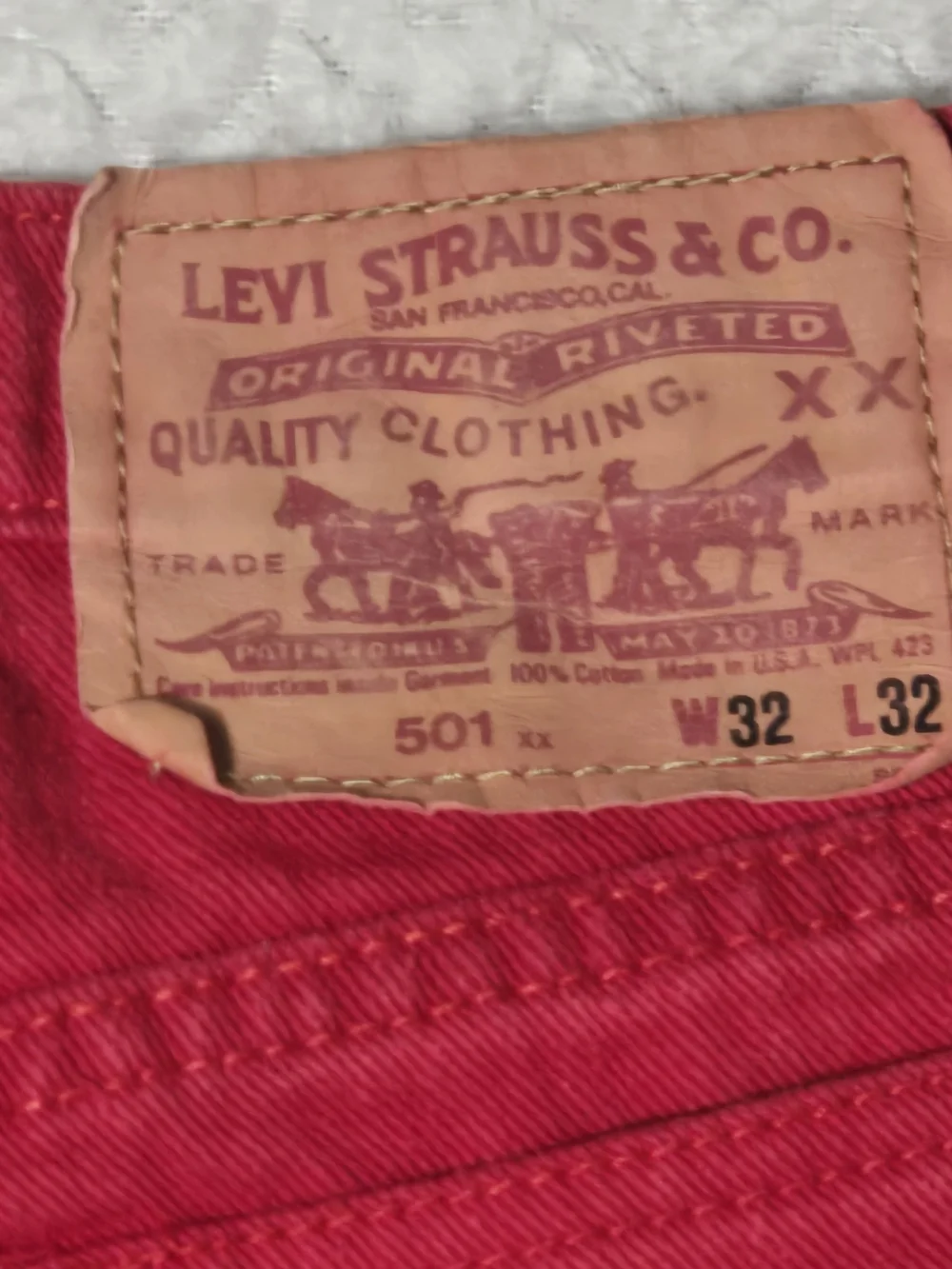 Levi's Men's Red Straight Jeans